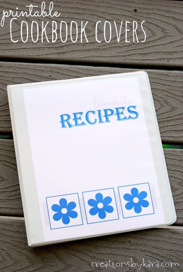 Free Printable Cookbook Covers