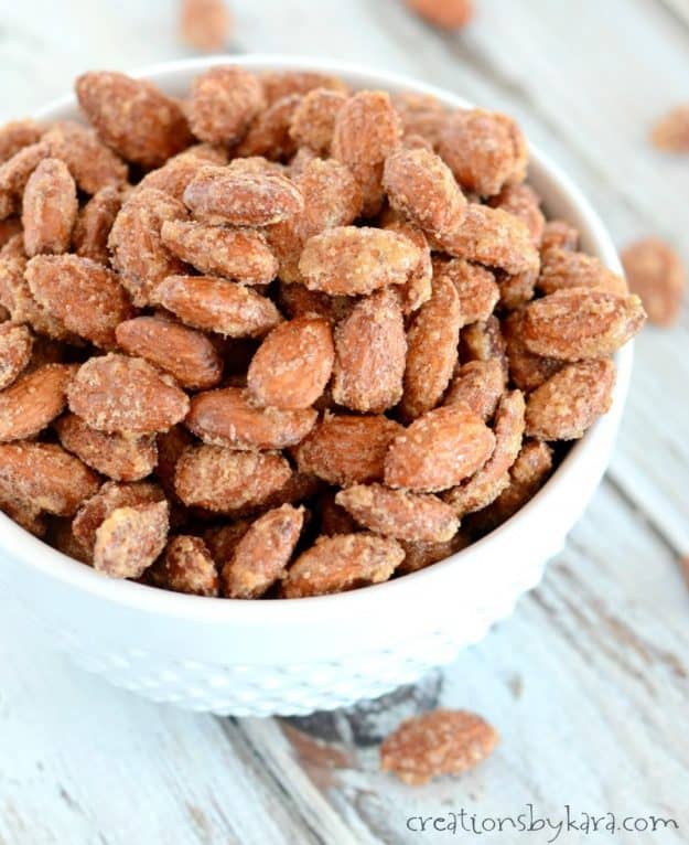 Incredible Cinnamon Roasted Almonds - Creations by Kara