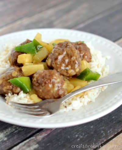 Waikiki Meatballs {Sweet and Sour Meatballs} - Creations by Kara