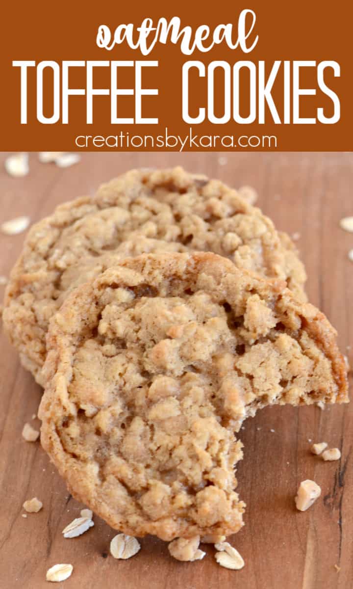 Oatmeal Toffee Cookies Recipe - Creations by Kara