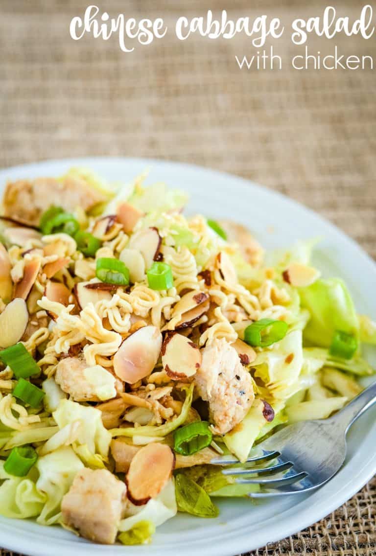 Chinese Cabbage Salad with Chicken Recipe- Creations by Kara