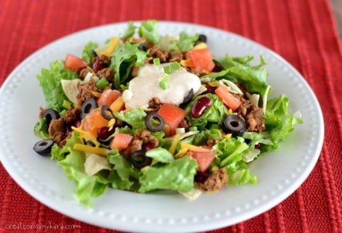 Quick and Easy Taco Salad Recipe - Creations by Kara