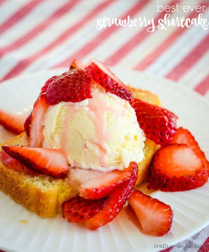 Pound Cake with Strawberries and Whipped Cream