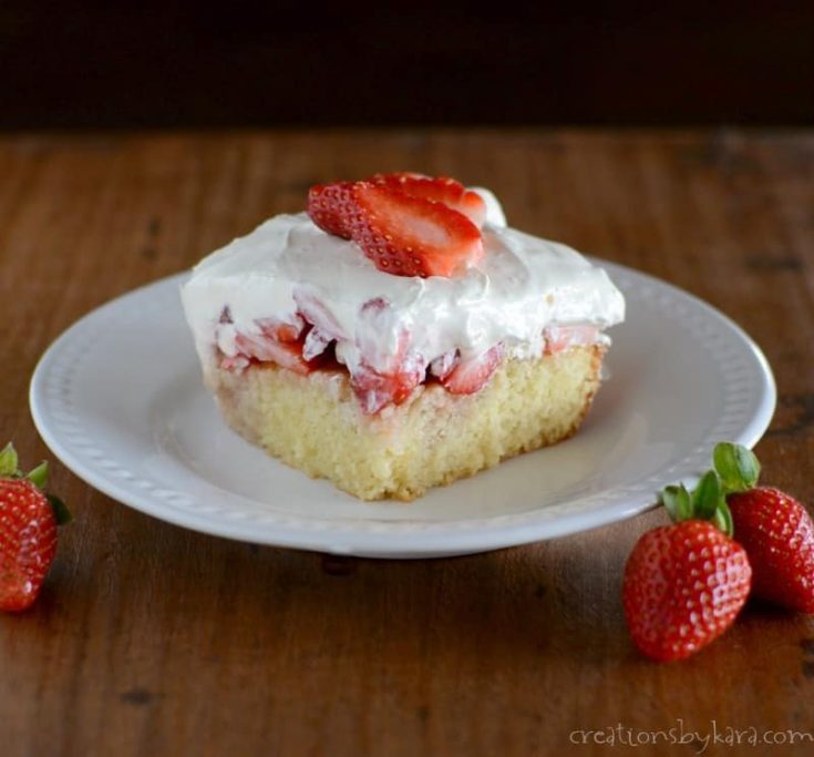 Blue Ribbon Strawberry Cake Recipe - Creations by Kara