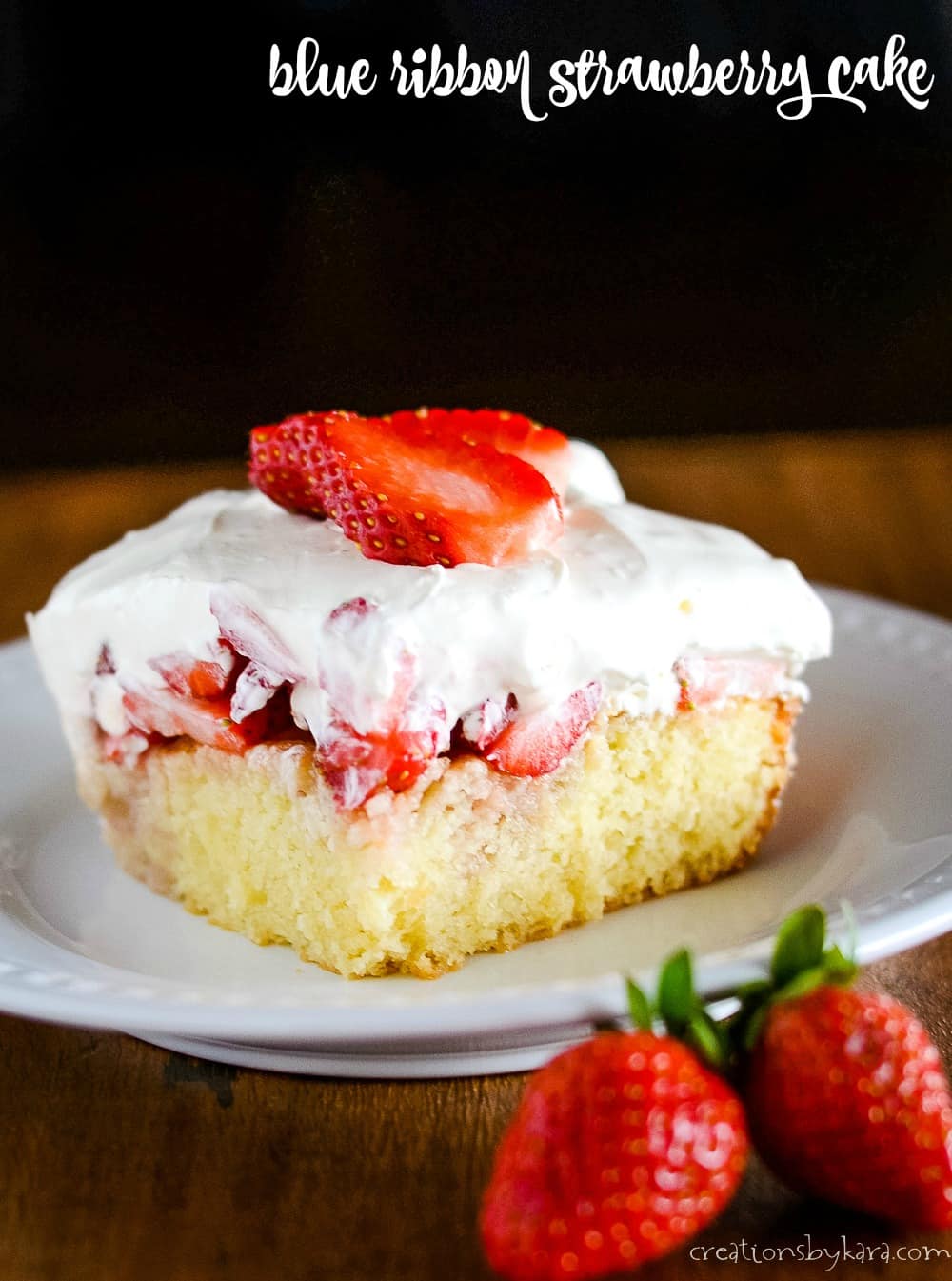 Blue Ribbon Strawberry Cake Recipe - Creations by Kara