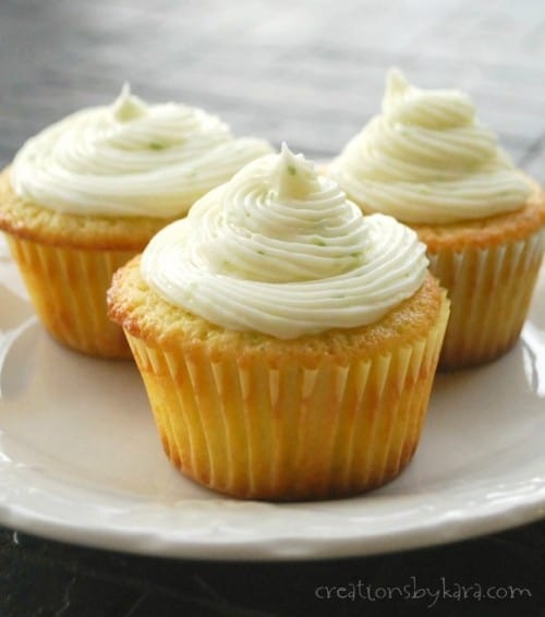 Lime Cupcakes with Cream Cheese Frosting