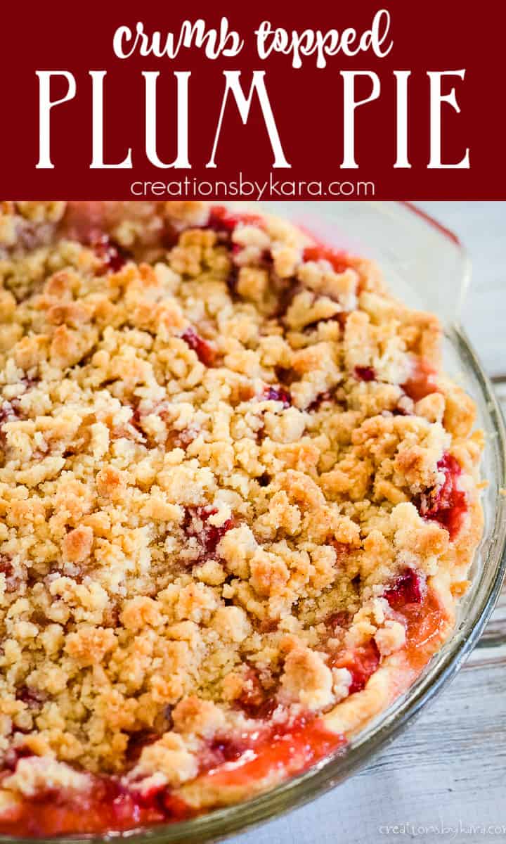 Plum Pie with Crumb Topping - Crumb Topped Plum Pie Recipe