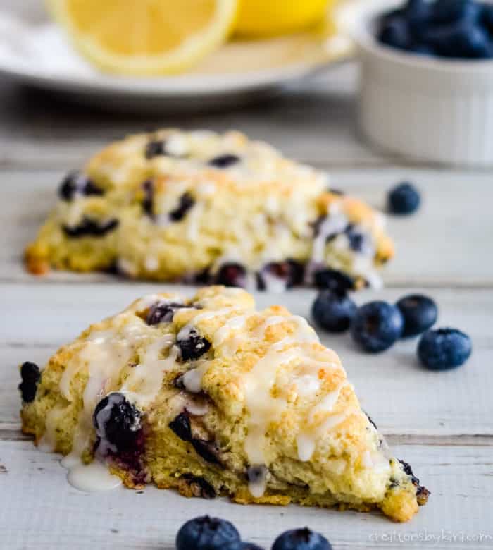 Lemon Blueberry Scones With Lemon Glaze Creations By Kara