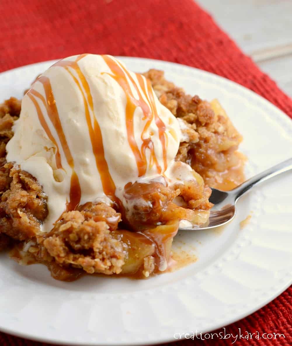 Irresistible Caramel Apple Crisp