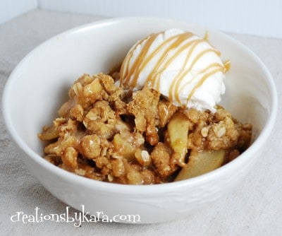 Caramel Apple Crisp