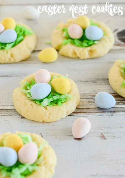 Easy Bird Nest Cookies for Easter - Creations by Kara