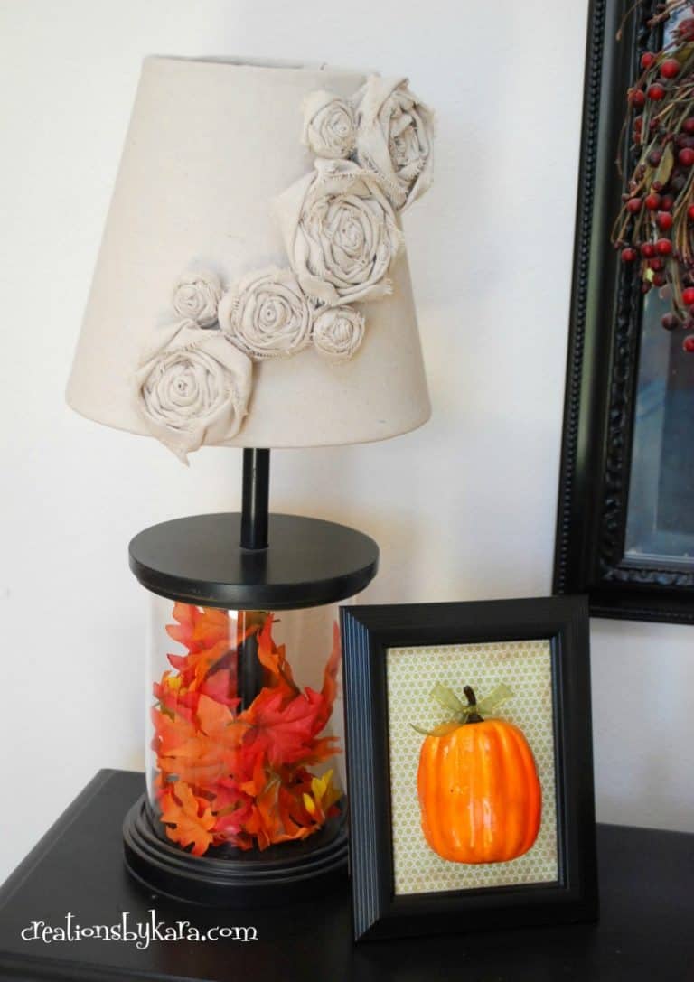 Fall Home Decor-- Easy Framed Pumpkin