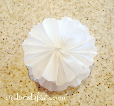 Crepe paper flower tutorial