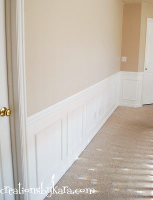 DIY hallway wainscoting