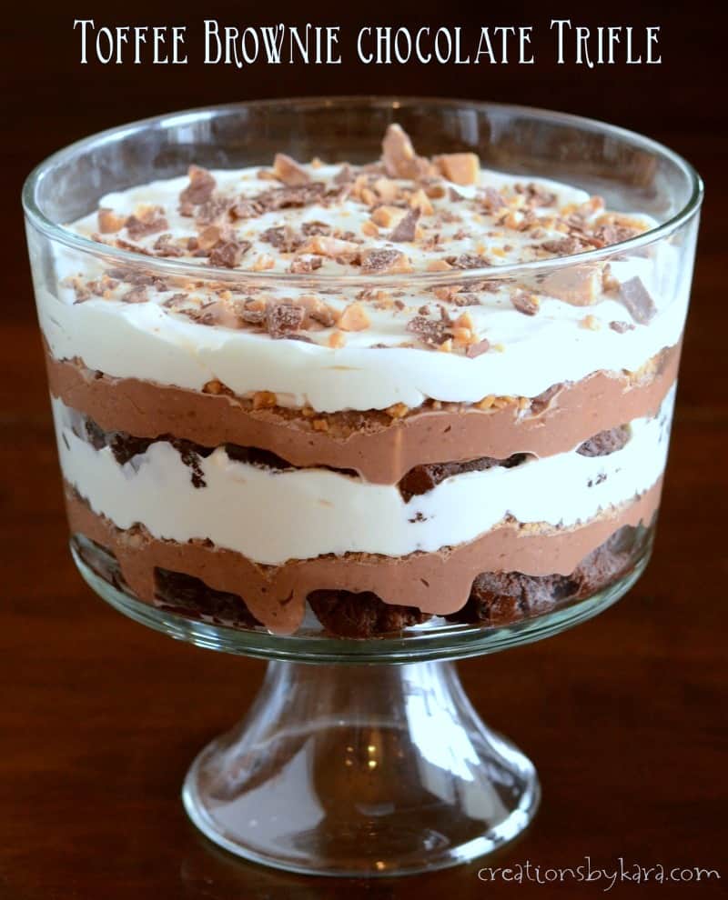 Recipe: Toffee Brownie Chocolate Trifle