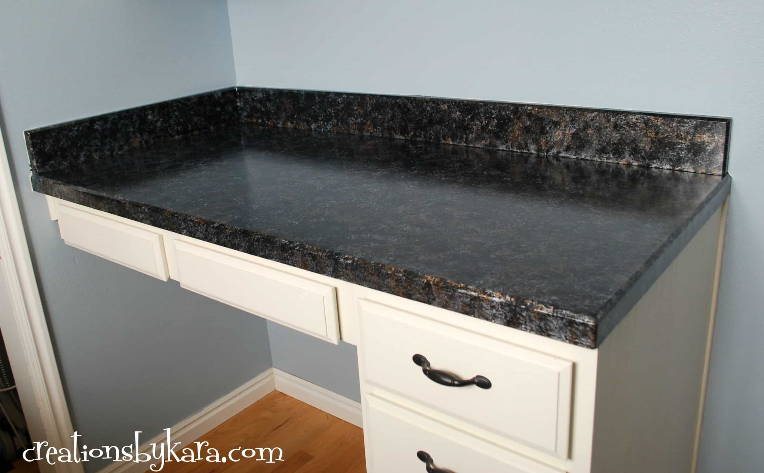 DIY faux granite countertops with Giani=