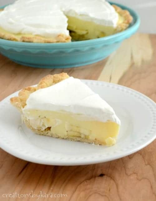 Recipe for banana cream pie made from scratch