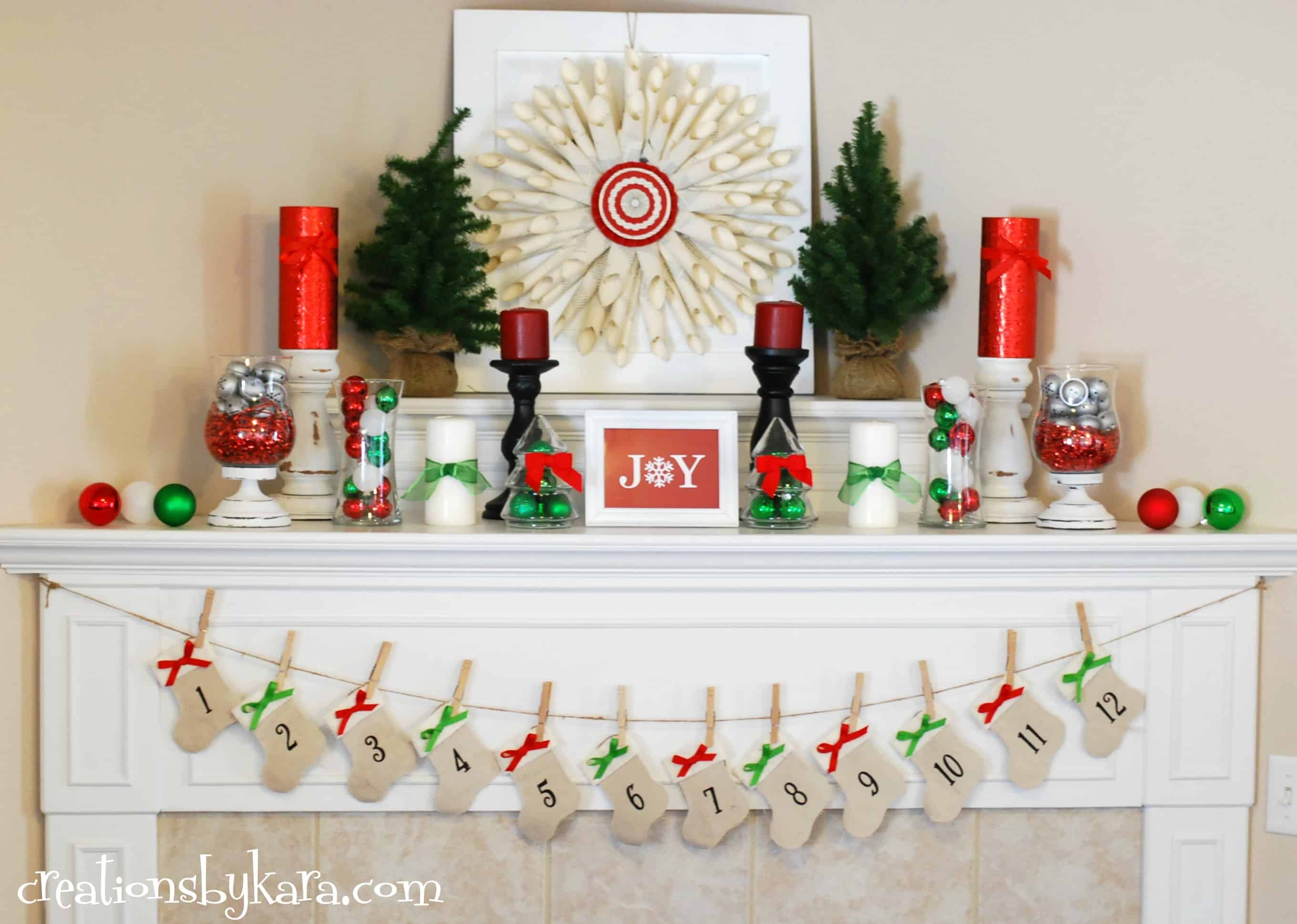 Christmas Mantel Decor 2012 015 - Creations by Kara