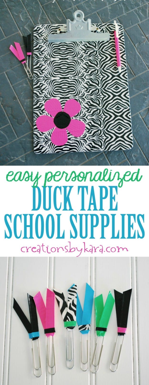 Duck Tape School Supplies - a great way to personalize your supplies for back to school!