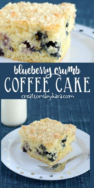 Blueberry Crumb Coffee Cake Recipe % Creations by Kara