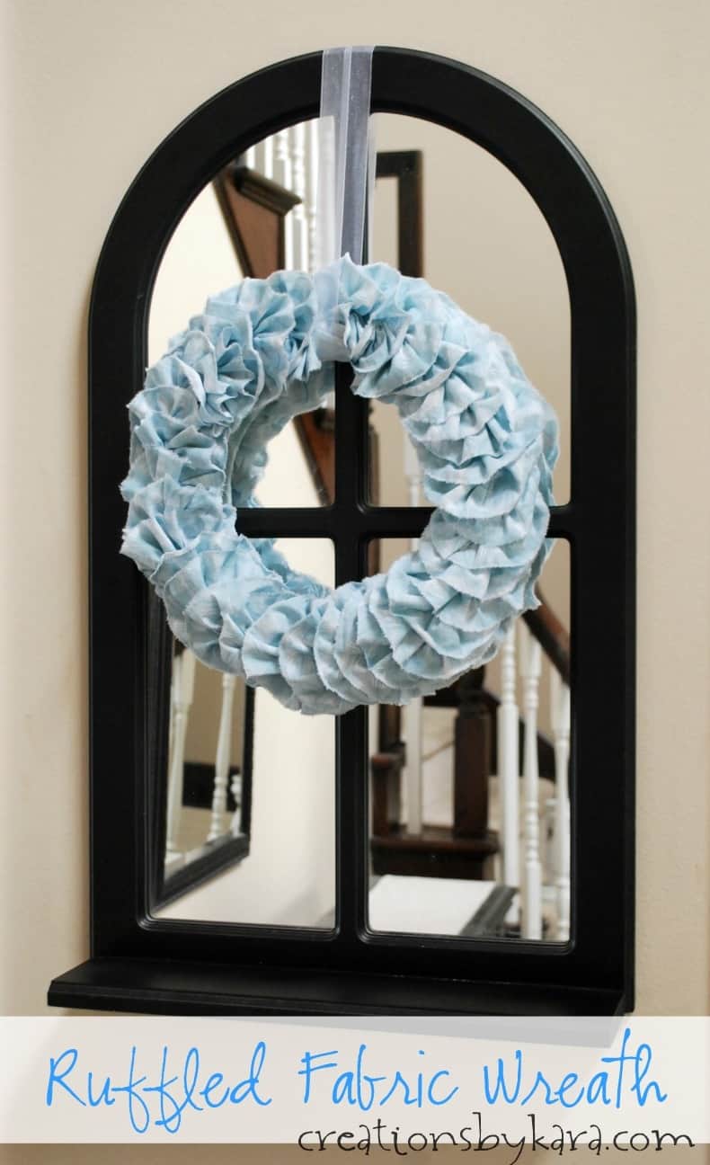 How to make a ruffled fabric wreath