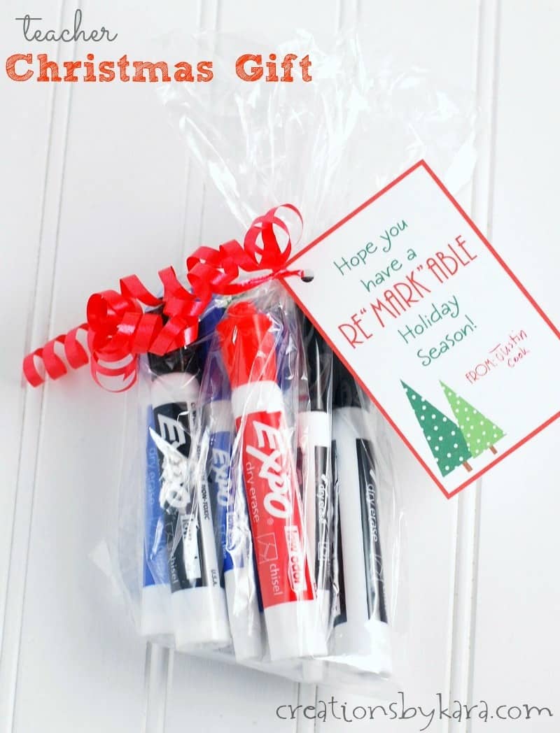 Easy Teacher Gift Idea- Dry Erase Markers with Printable - Keeping