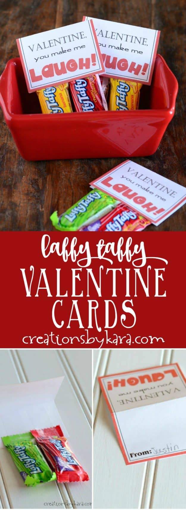 Laffy Taffy Printable Valentine Card collage