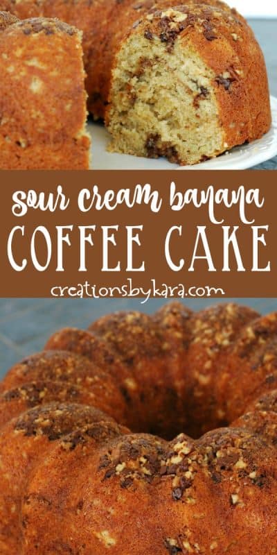 Sour Cream Banana Coffee Cake - Creations By Kara