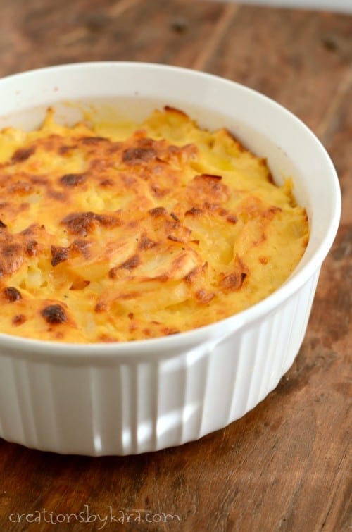 Cheesy Au Gratin potatoes- a perfect side dish!