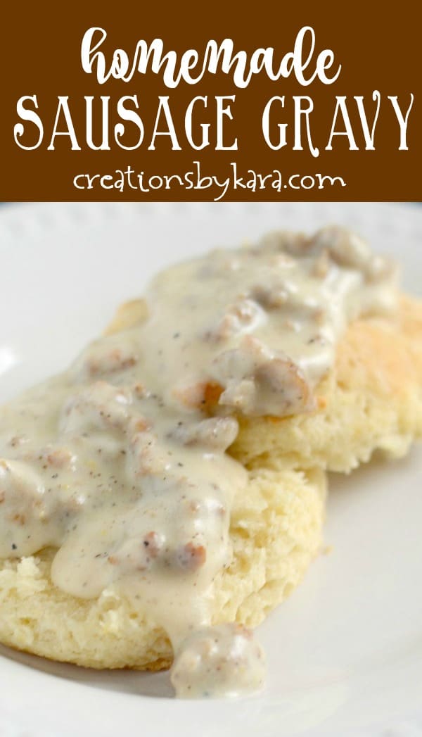 Sausage gravy with biscuits