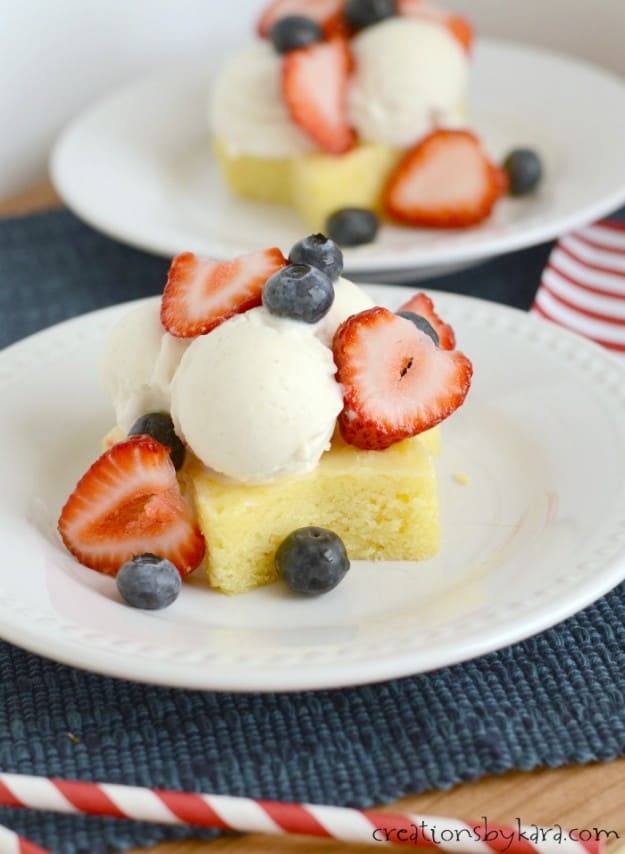 Lemon Berry 4th of July dessert