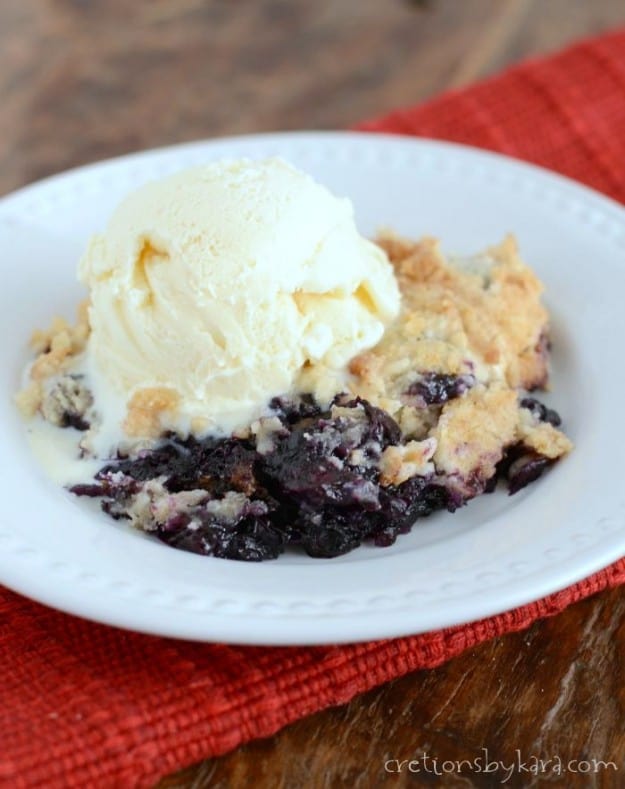 Blueberry Dump Cake - Creations by Kara