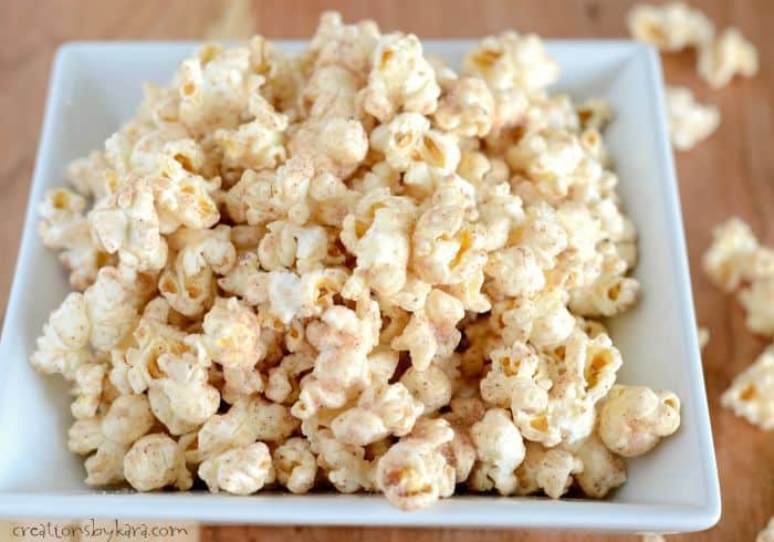 Recipe for cinnamon popcorn- a tasty snack!