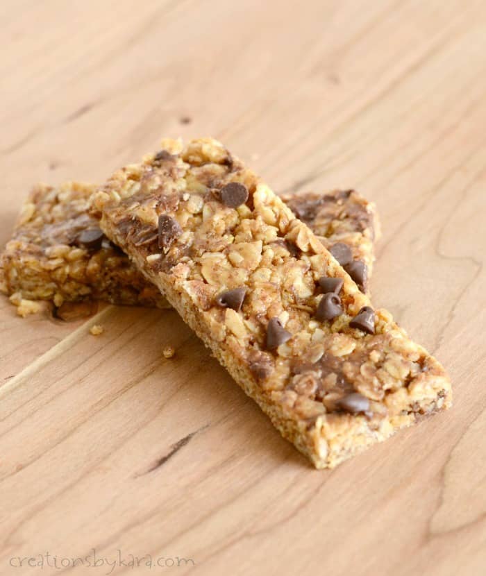 Homemade no-bake granola bars - Creations by Kara