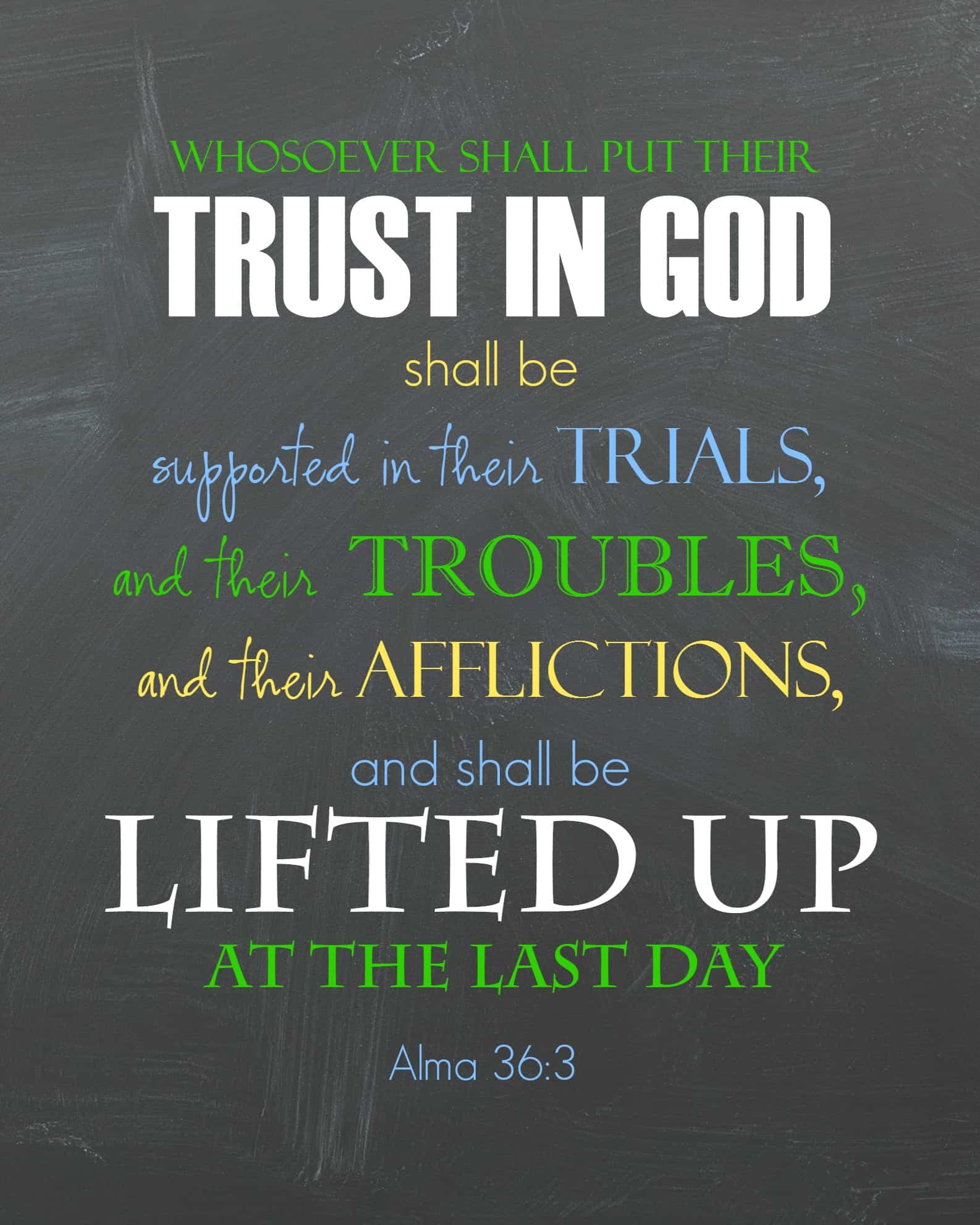 Ponderize Scripture Printable Trust In God