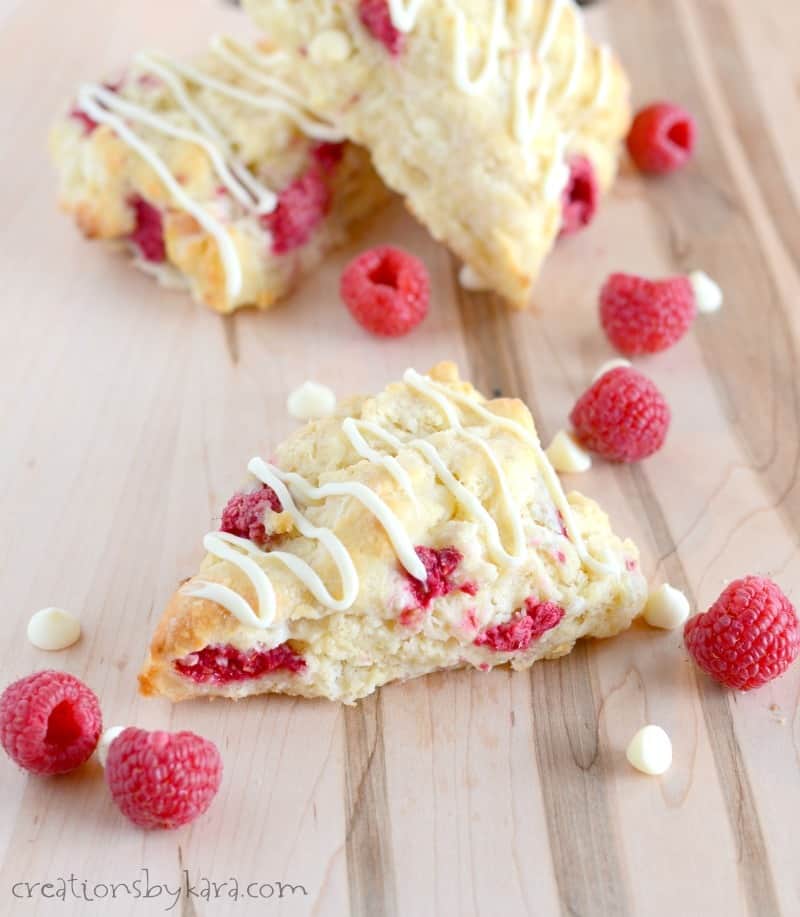 White Chocolate Raspberry Scones Creations By Kara