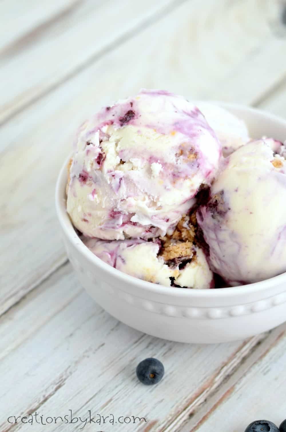 Blueberry Cheesecake Ice Cream Recipe - Creations By Kara