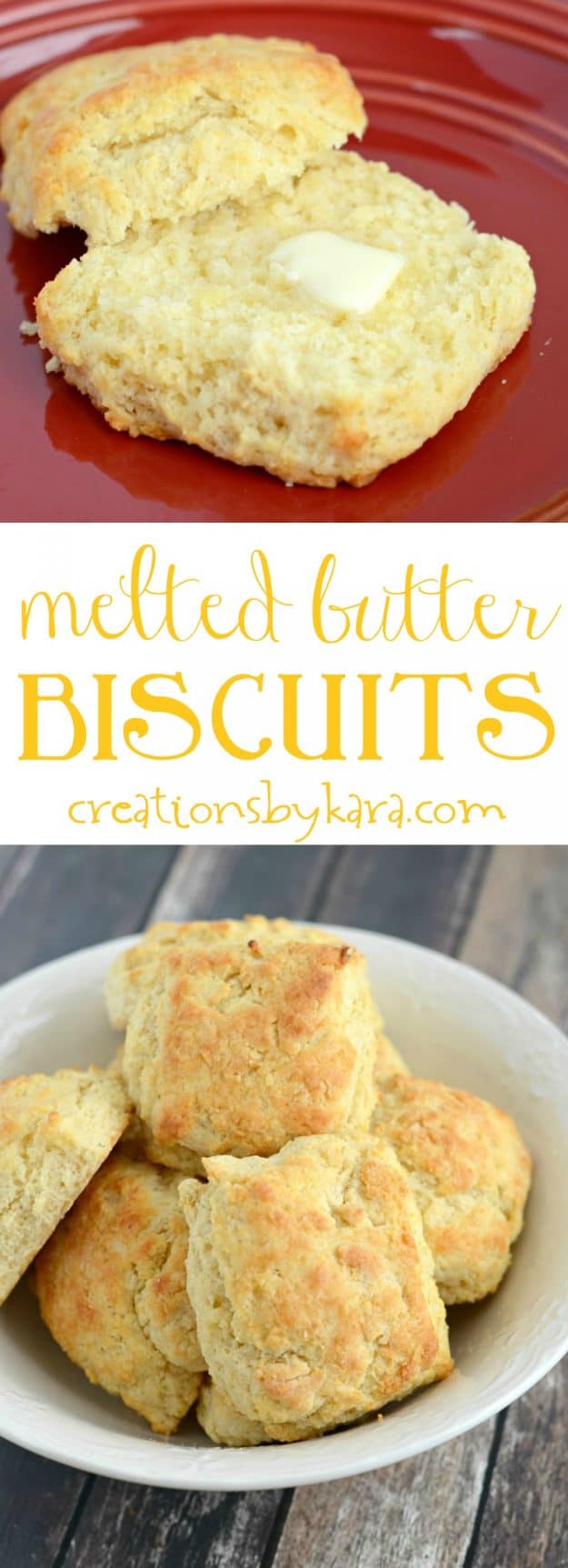 Super Easy Melted Butter Biscuits - Creations by Kara