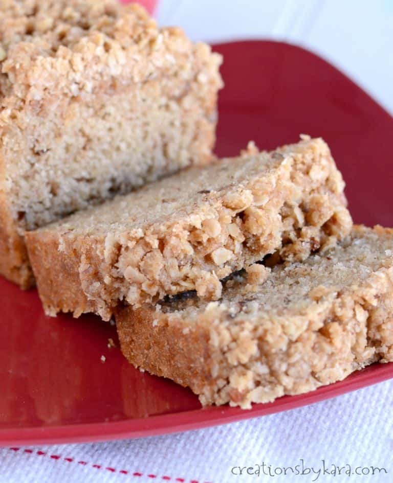 Crumb Topped Applesauce Bread Recipe - Creations by Kara