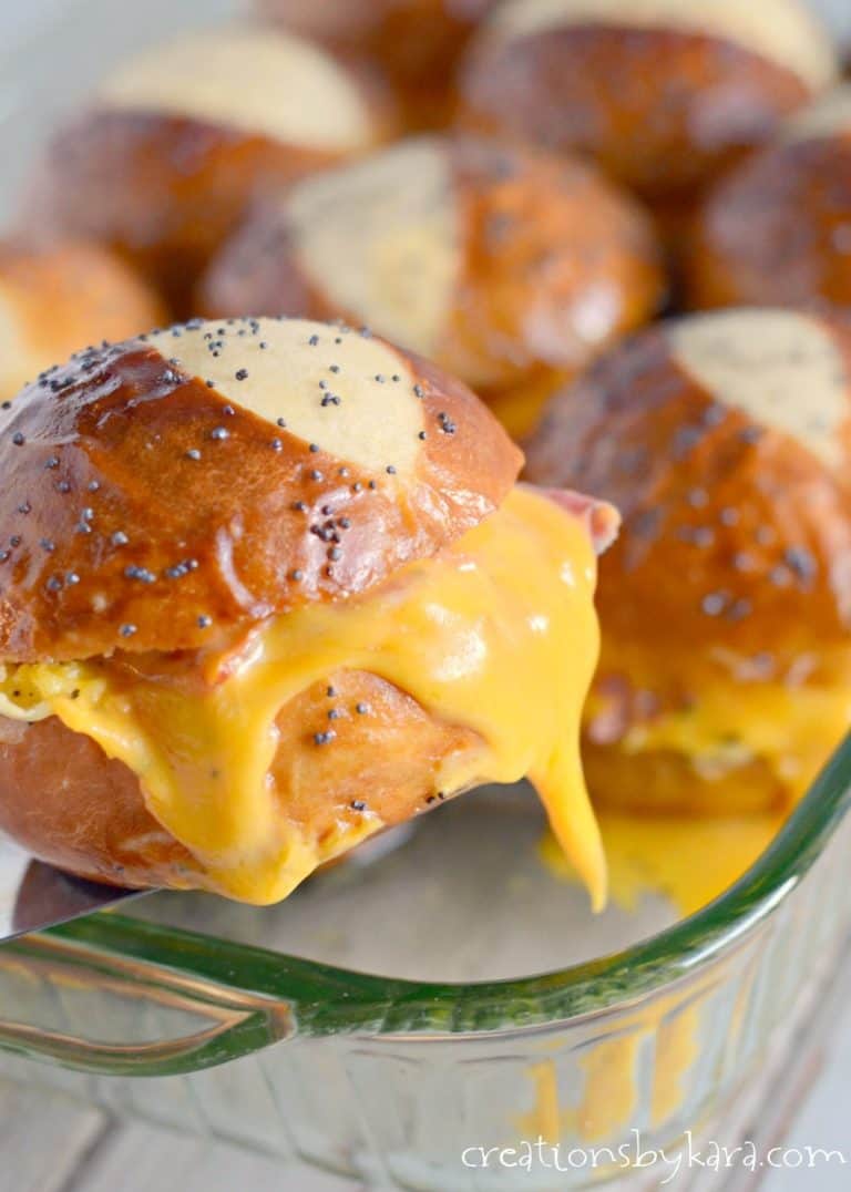 Easy Cheesy Breakfast Sliders - Creations by Kara