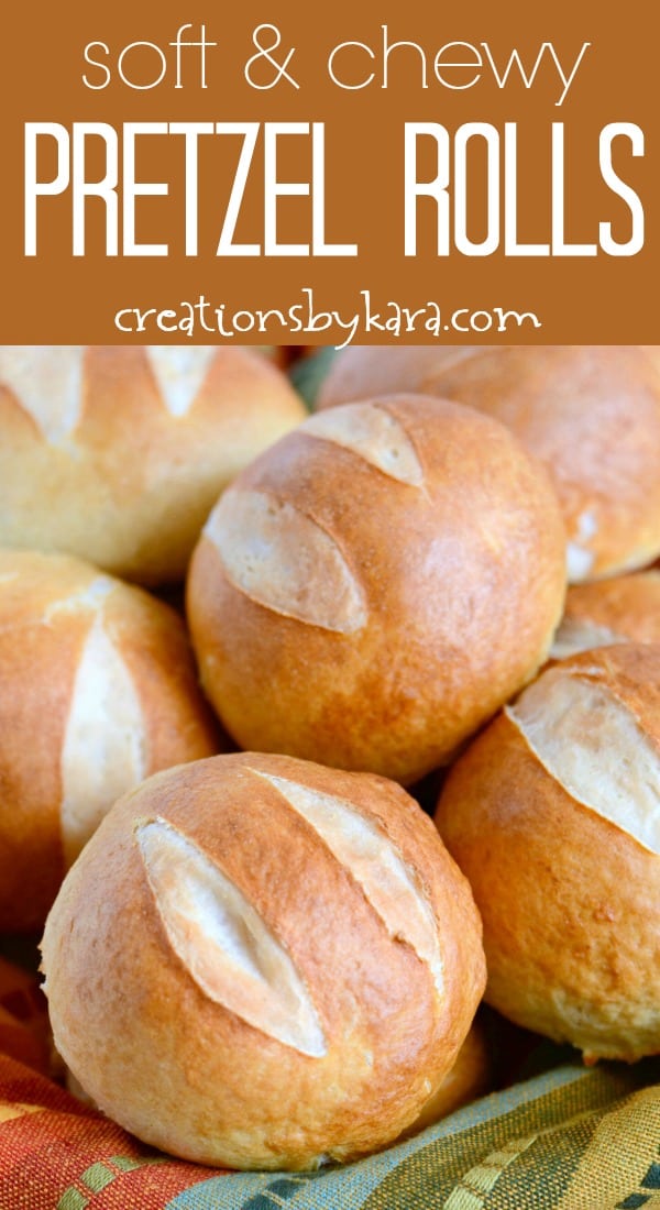 Soft and Chewy Pretzel Rolls Recipe - Creations by Kara