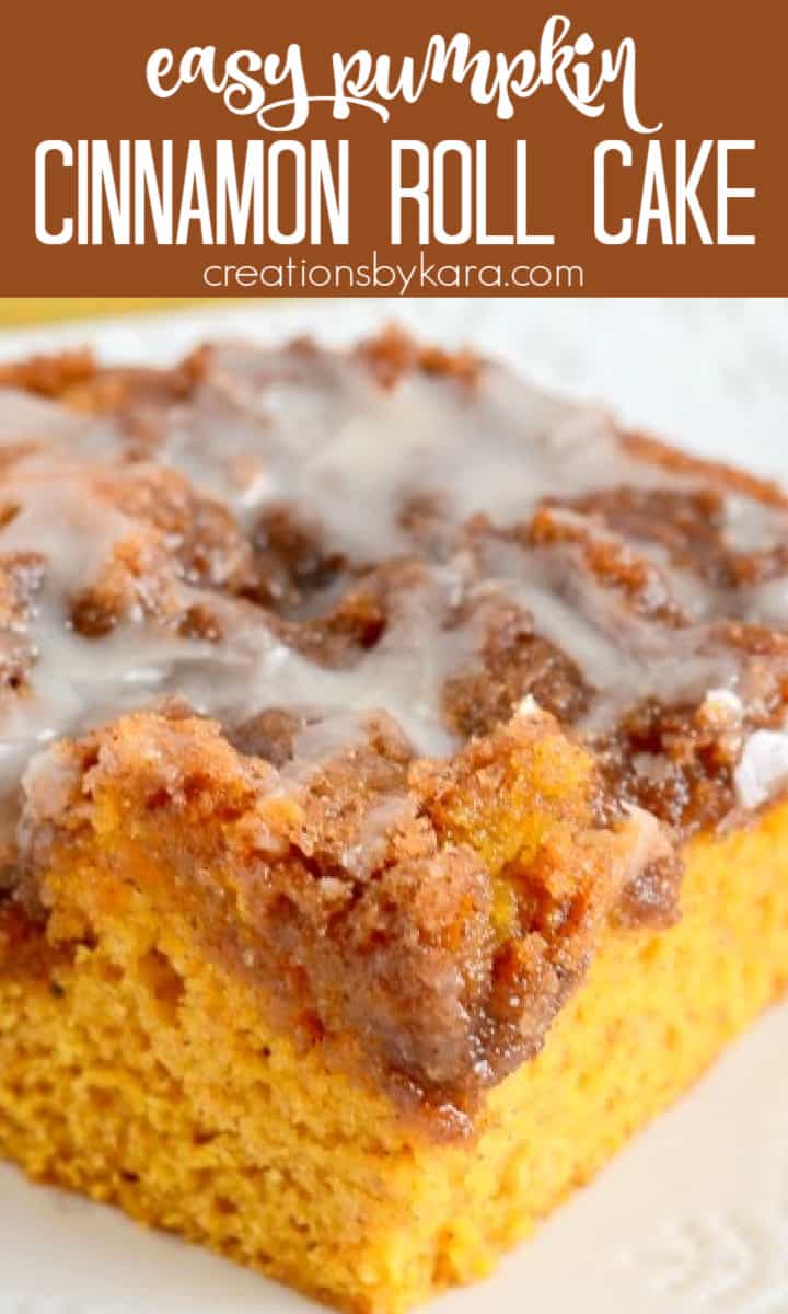 Pumpkin Cinnamon Roll Cake Recipe - Creations by Kara