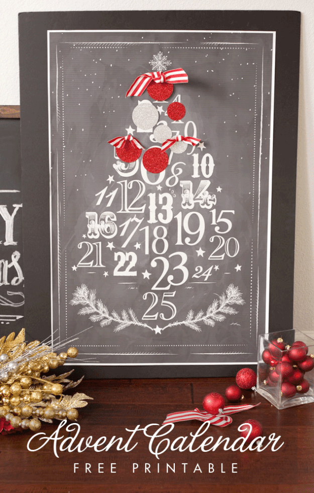 free printable advent poster