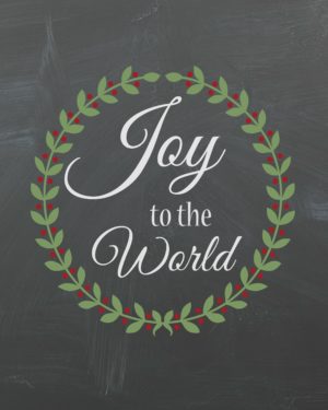 Joy to the World Chalkboard Printable - Creations by Kara