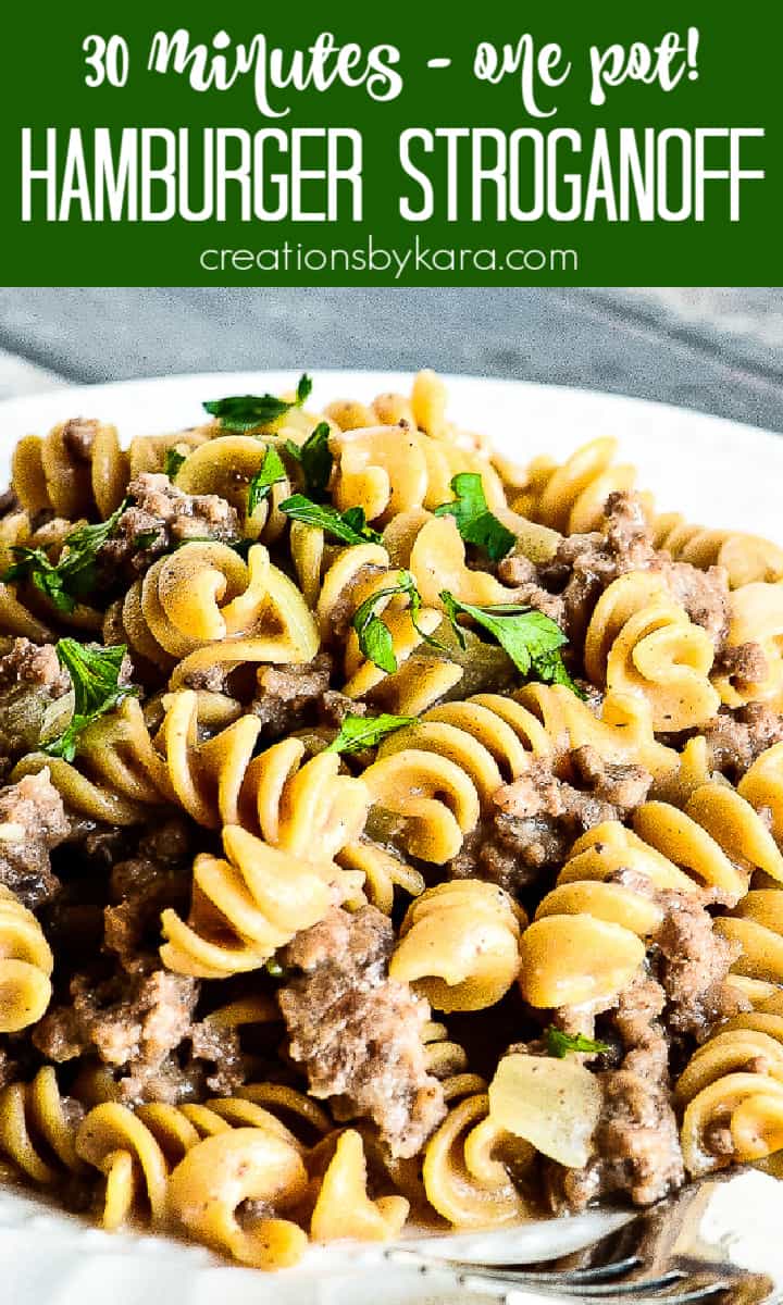 ground beef stroganoff pinterest collage