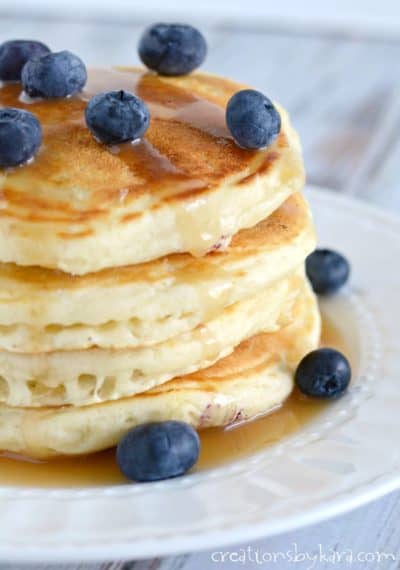 Made From Scratch Blueberry Pancakes Recipe - Creations by Kara