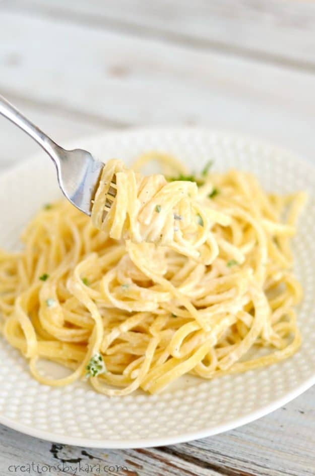 Quick and Easy Alfredo Sauce - Creations by Kara