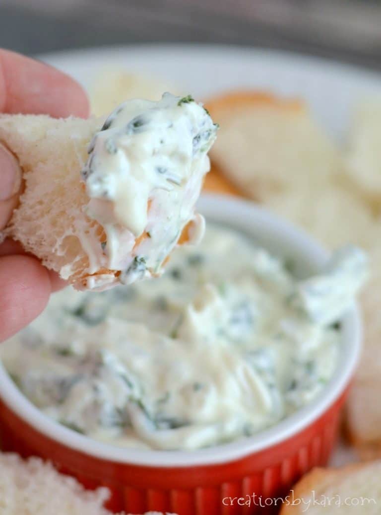 Best Ever Spinach Dip Recipe - Creations by Kara