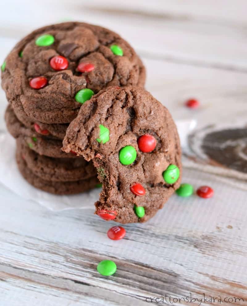 Chocolate M&M Cookies - Cooking With Karli