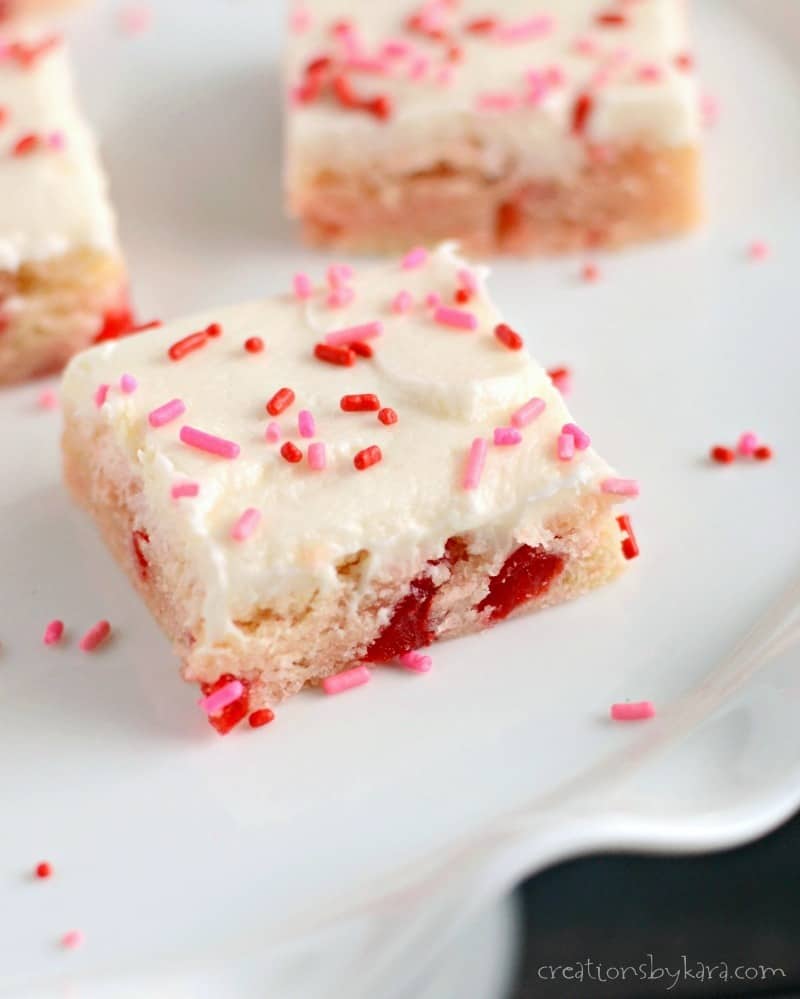 Maraschino Cherry Sugar Cookie Bars Recipe Creations By Kara 1553